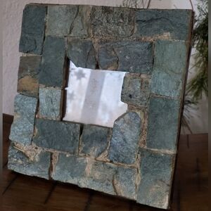 Unique Natural Raw Stone Mosaic Photo Frame - Unbranded High-Quality Decor